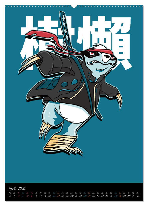 Gefährliche Tier Samurai (CALVENDO Premium Wandkalender 2026)