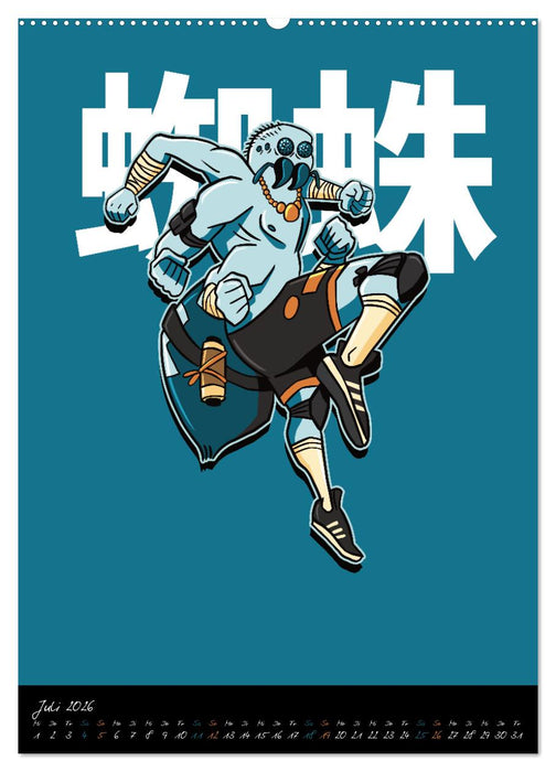 Gefährliche Tier Samurai (CALVENDO Premium Wandkalender 2026)