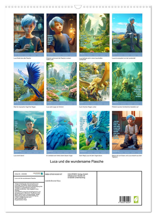 Luca und die wundersame Flasche (CALVENDO Wandkalender 2026)