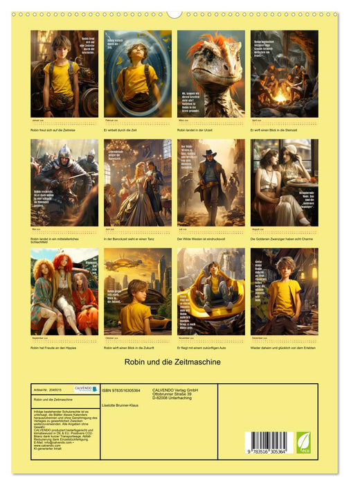 Robin und die Zeitmaschine (CALVENDO Premium Wandkalender 2026)