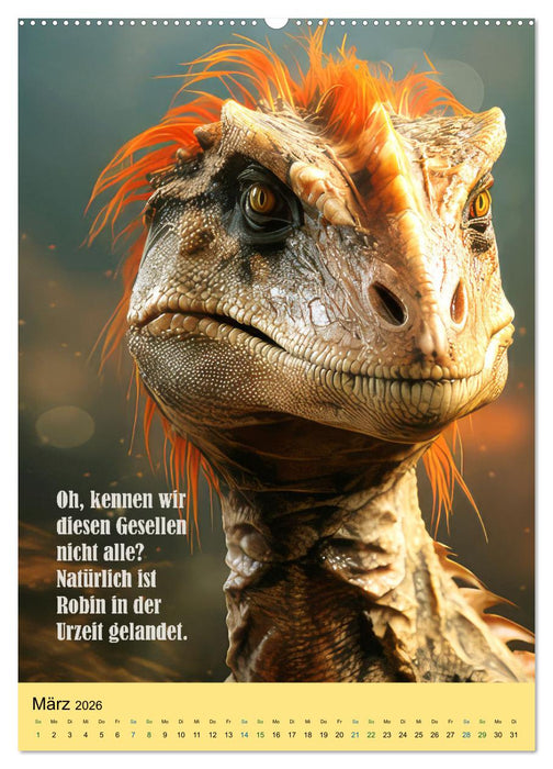 Robin und die Zeitmaschine (CALVENDO Premium Wandkalender 2026)