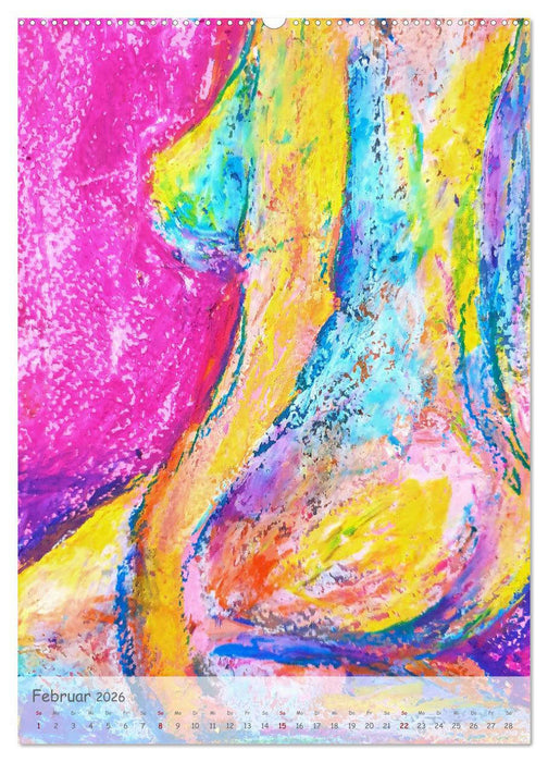 Body Colours - Farbenprächtige Aktmalerei (CALVENDO Wandkalender 2026)