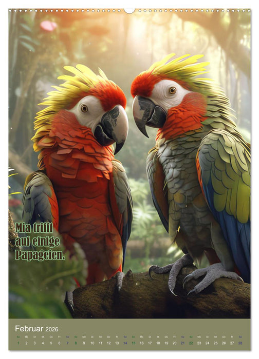 Mia und das Dschungel-Abenteuer (CALVENDO Premium Wandkalender 2026)