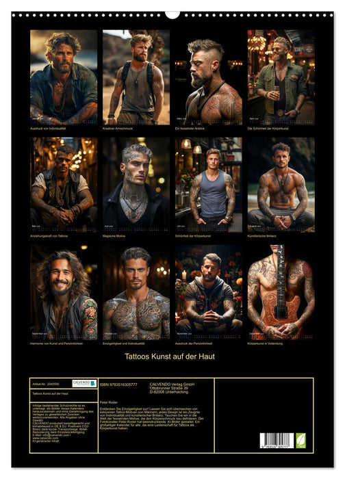 Tattoos Kunst auf der Haut (CALVENDO Wandkalender 2026)