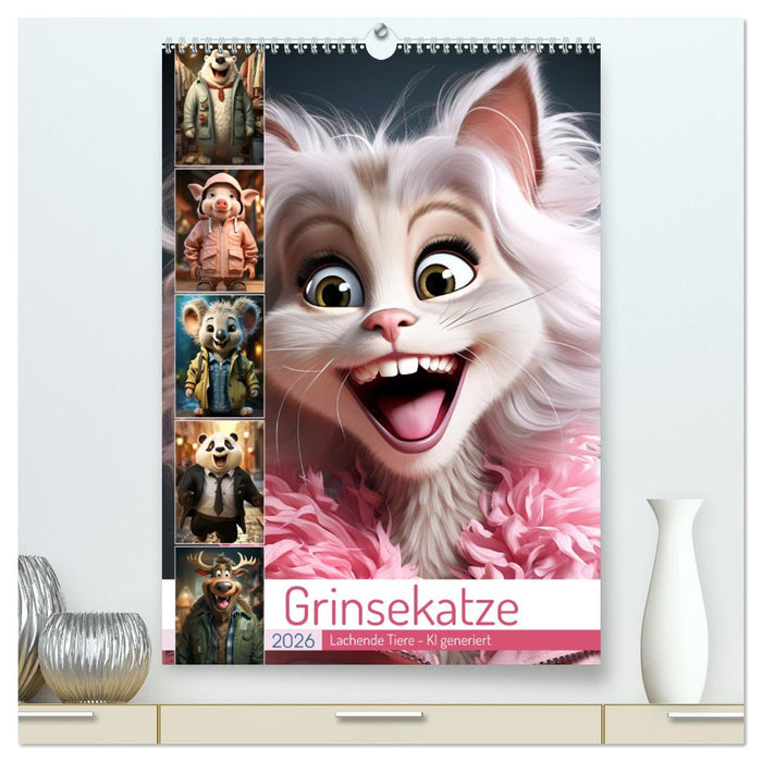 Grinsekatze (CALVENDO Premium Wandkalender 2026)