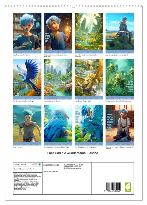 Luca und die wundersame Flasche (CALVENDO Premium Wandkalender 2026)