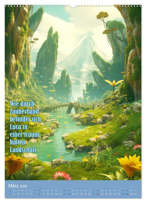 Luca und die wundersame Flasche (CALVENDO Premium Wandkalender 2026)