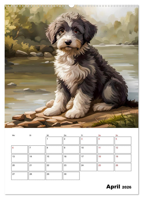 Aussiedoodle - Hunde zum Liebhaben (CALVENDO Premium Wandkalender 2026)