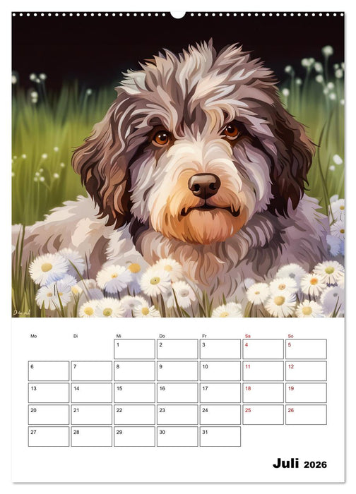 Aussiedoodle - Hunde zum Liebhaben (CALVENDO Premium Wandkalender 2026)