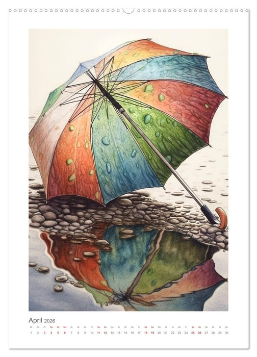 Buntstiftzeichnungen (CALVENDO Wandkalender 2026)