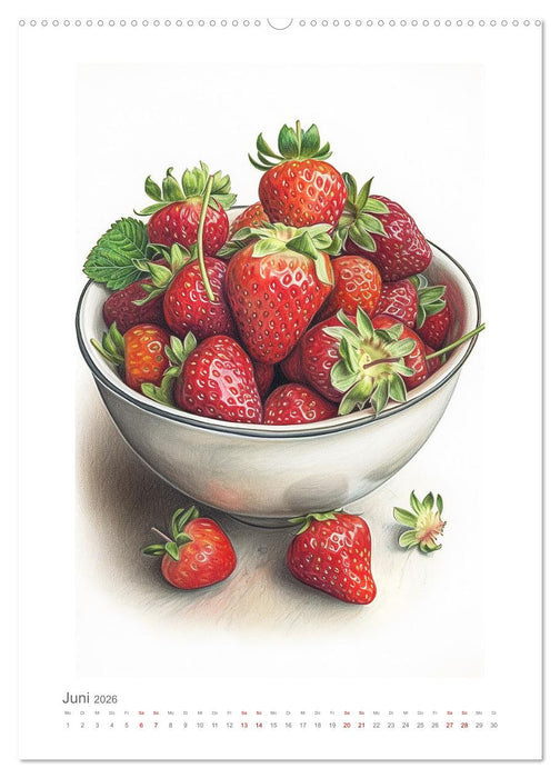 Buntstiftzeichnungen (CALVENDO Wandkalender 2026)