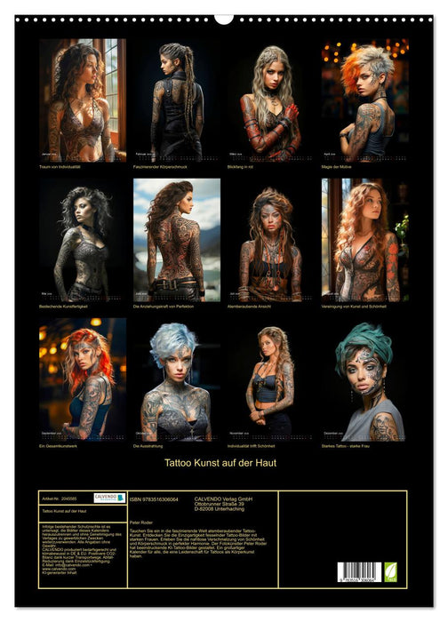 Tattoo Kunst auf der Haut (CALVENDO Wandkalender 2026)