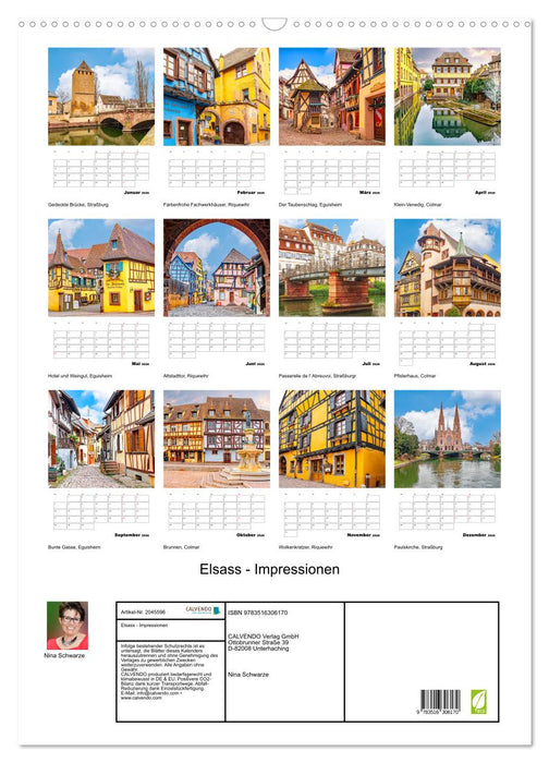 Elsass - Impressionen (CALVENDO Wandkalender 2026)