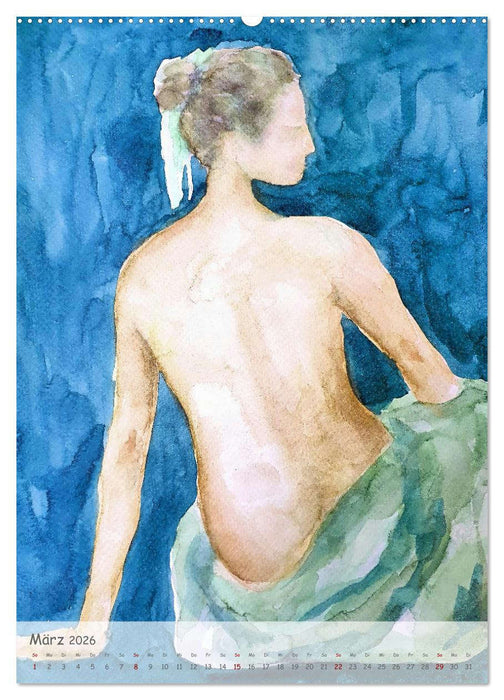 Body Colours - Farbenprächtige Aktmalerei (CALVENDO Premium Wandkalender 2026)