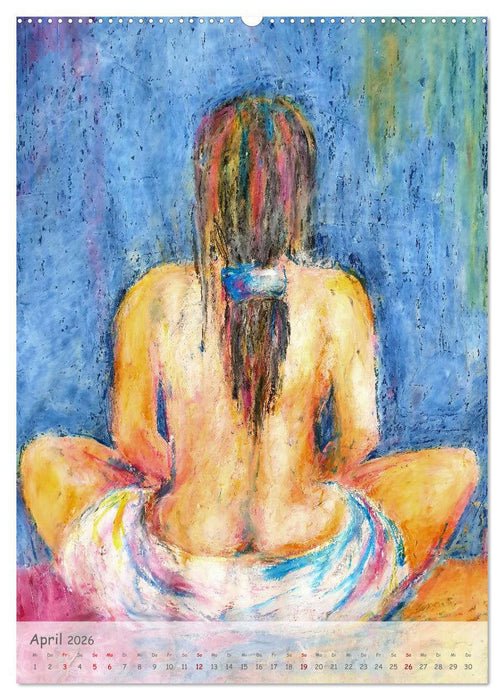 Body Colours - Farbenprächtige Aktmalerei (CALVENDO Premium Wandkalender 2026)