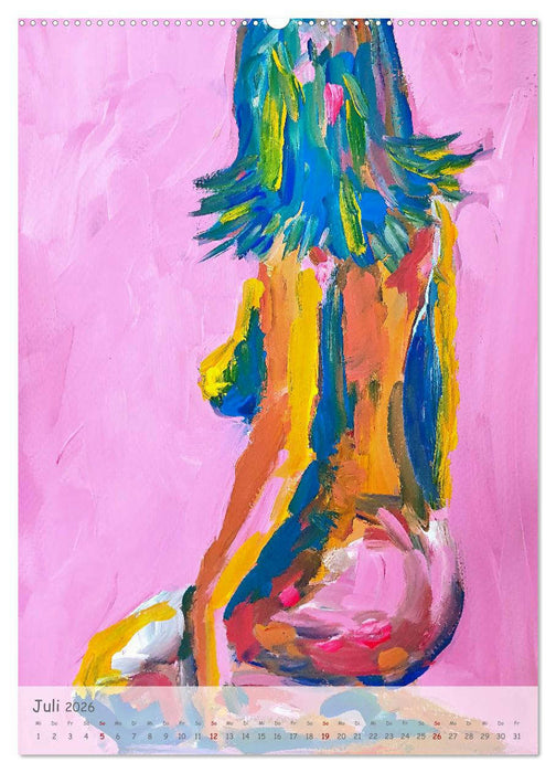 Body Colours - Farbenprächtige Aktmalerei (CALVENDO Premium Wandkalender 2026)