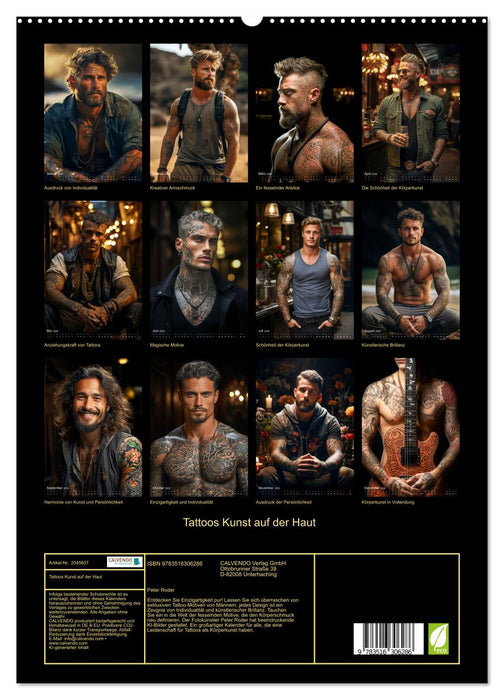 Tattoos Kunst auf der Haut (CALVENDO Premium Wandkalender 2026)