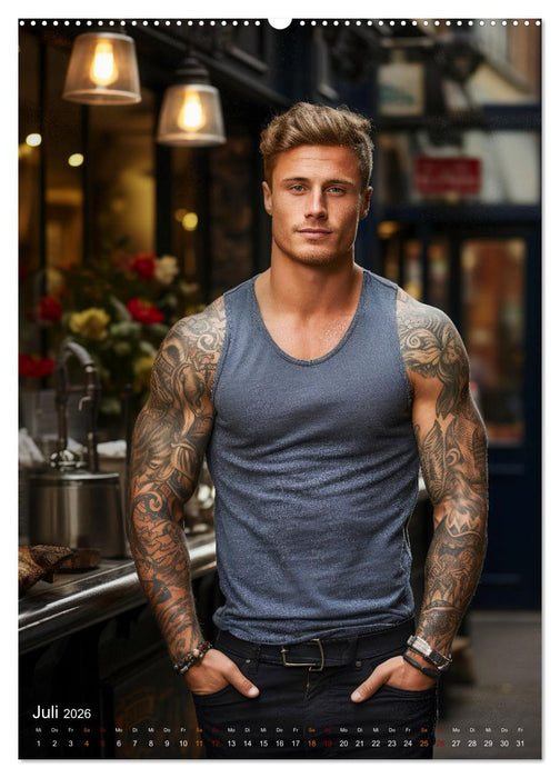 Tattoos Kunst auf der Haut (CALVENDO Premium Wandkalender 2026)