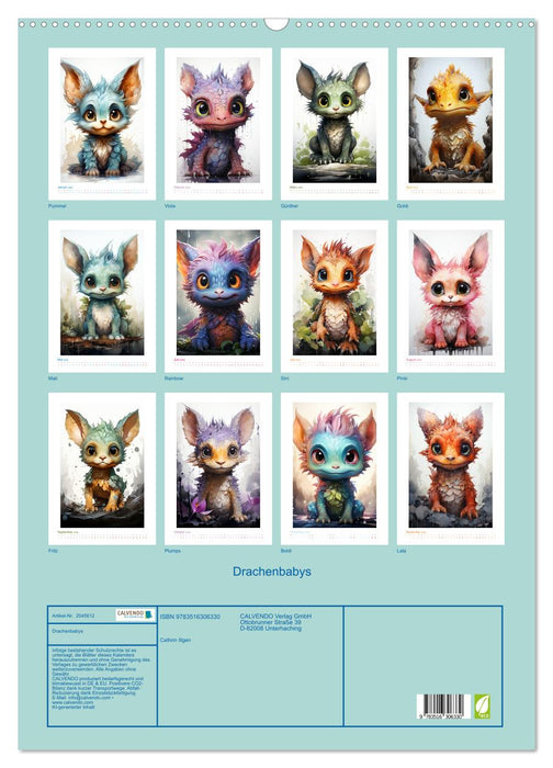 Drachenbabys (CALVENDO Wandkalender 2026)