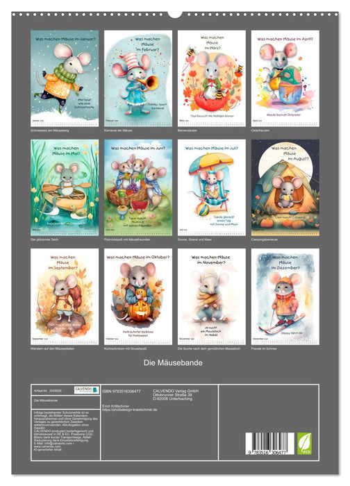 Die Mäusebande (CALVENDO Premium Wandkalender 2026)