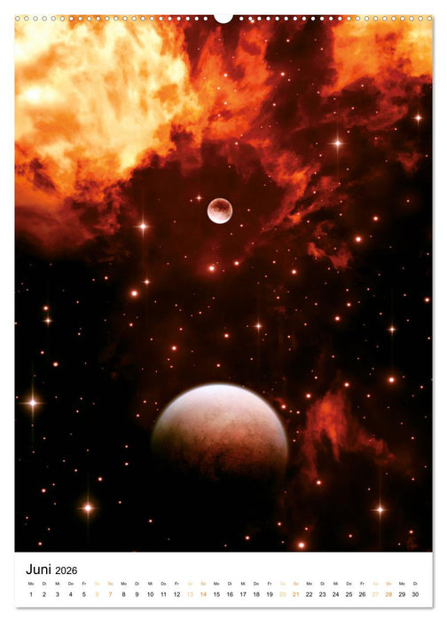 Galaxien und Nebulare (CALVENDO Wandkalender 2026)