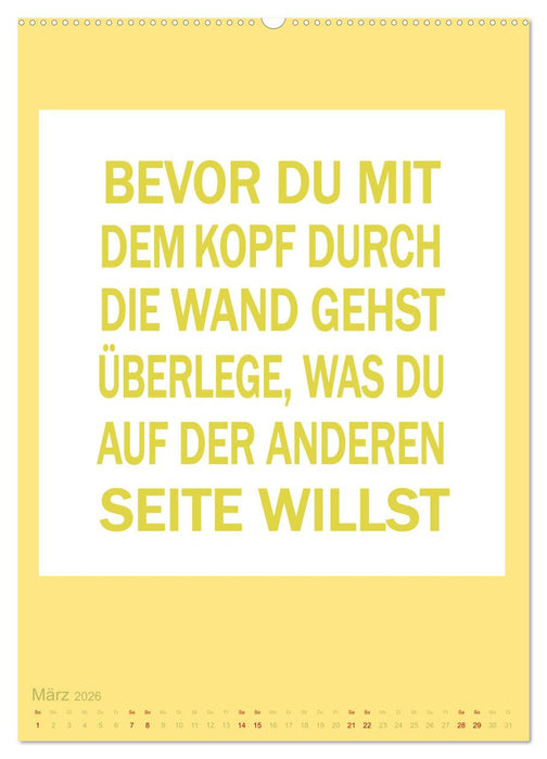 Memo an mich (CALVENDO Premium Wandkalender 2026)