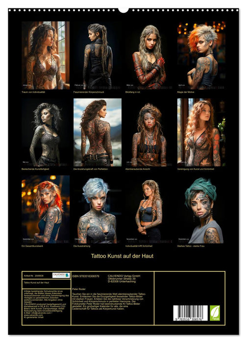 Tattoo Kunst auf der Haut (CALVENDO Premium Wandkalender 2026)