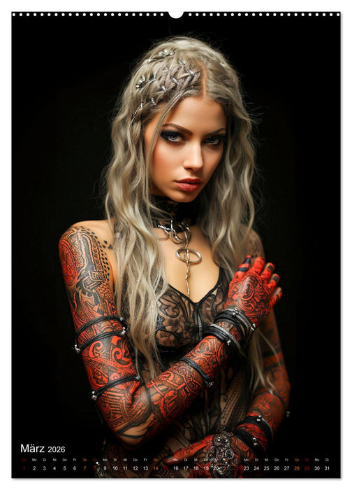Tattoo Kunst auf der Haut (CALVENDO Premium Wandkalender 2026)