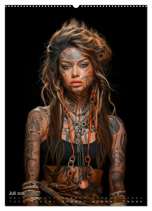 Tattoo Kunst auf der Haut (CALVENDO Premium Wandkalender 2026)