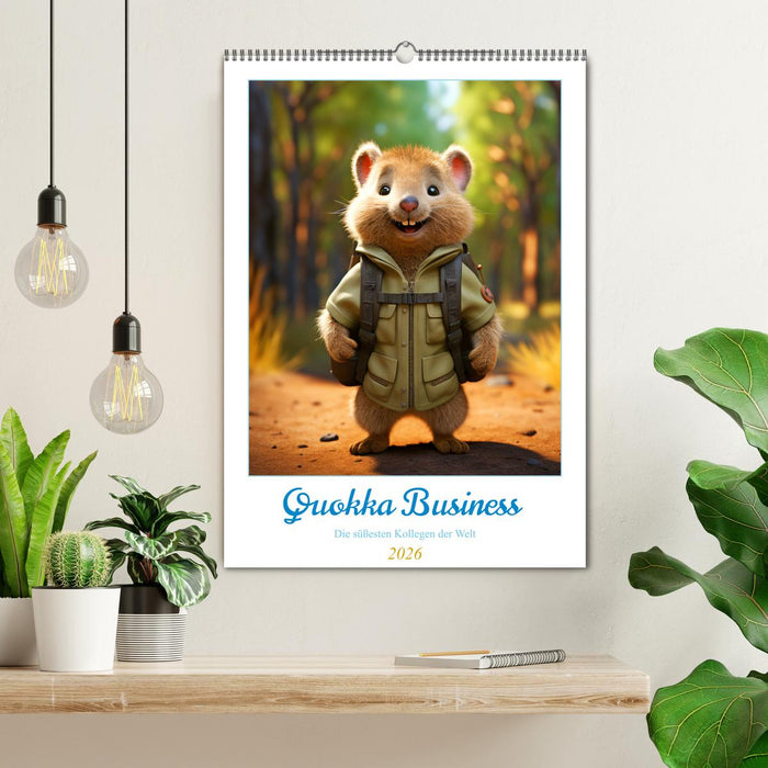 Quokka Business - Die süßesten Kollegen der Welt (CALVENDO Wandkalender 2026)