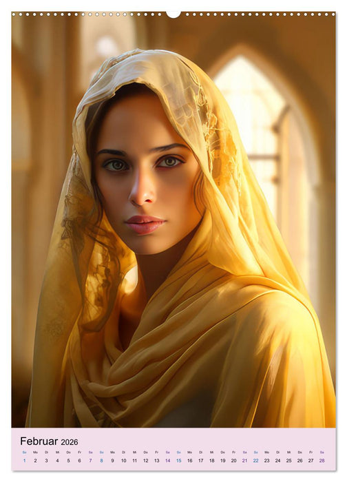 Arabische Prinzessinnen Fantasiebilder (CALVENDO Wandkalender 2026)
