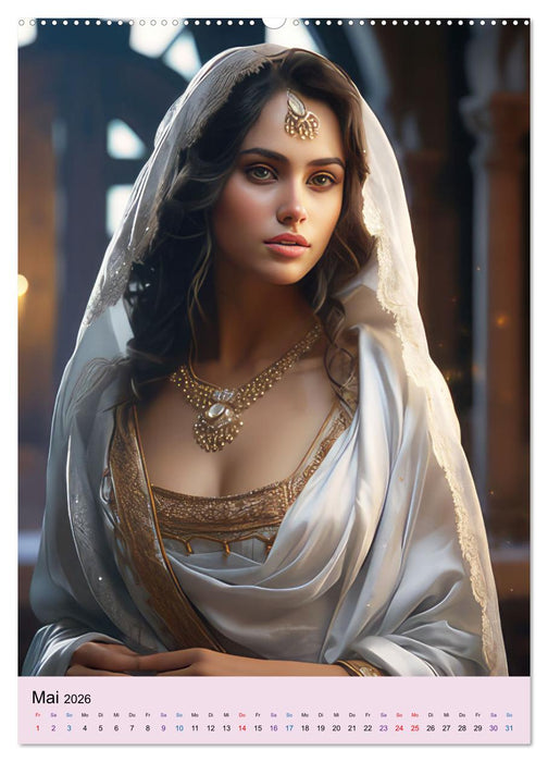 Arabische Prinzessinnen Fantasiebilder (CALVENDO Wandkalender 2026)