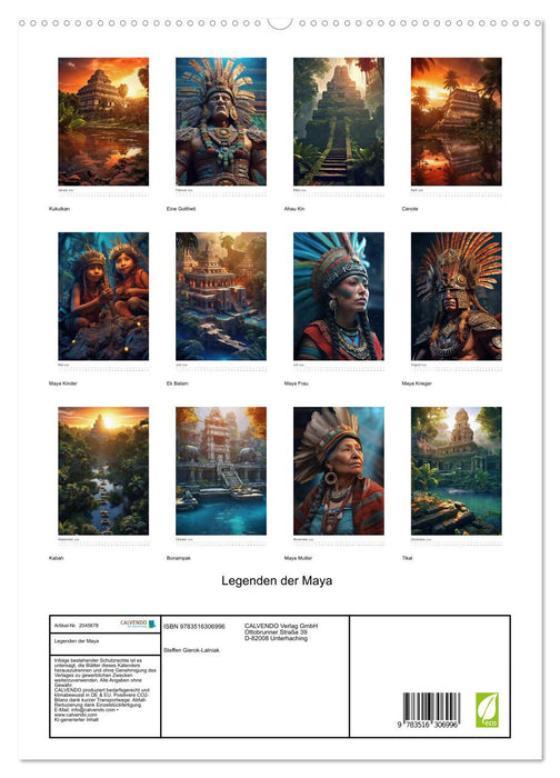Legenden der Maya (CALVENDO Premium Wandkalender 2026)