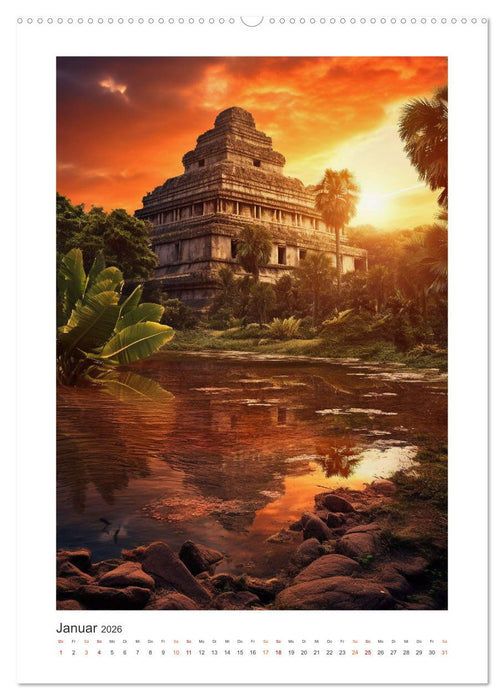 Legenden der Maya (CALVENDO Premium Wandkalender 2026)