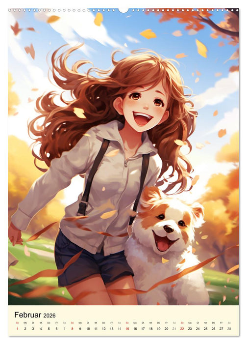 Mädchen und Natur. Eine bezaubernde Reise (CALVENDO Wandkalender 2026)