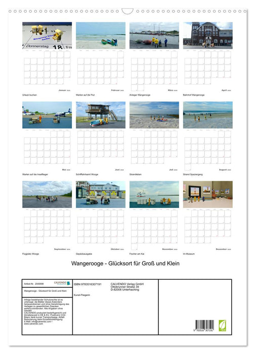 Wangerooge - Glücksort für Groß und Klein (CALVENDO Wandkalender 2026)
