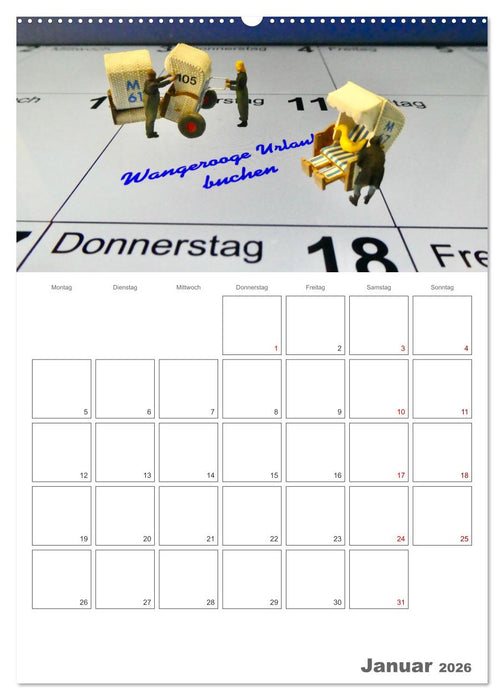 Wangerooge - Glücksort für Groß und Klein (CALVENDO Wandkalender 2026)