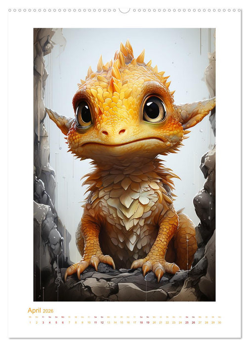 Drachenbabys (CALVENDO Premium Wandkalender 2026)