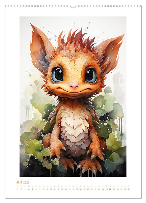 Drachenbabys (CALVENDO Premium Wandkalender 2026)