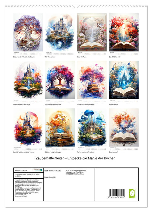Zauberhafte Seiten - Entdecke die Magie der Bücher (CALVENDO Premium Wandkalender 2026)