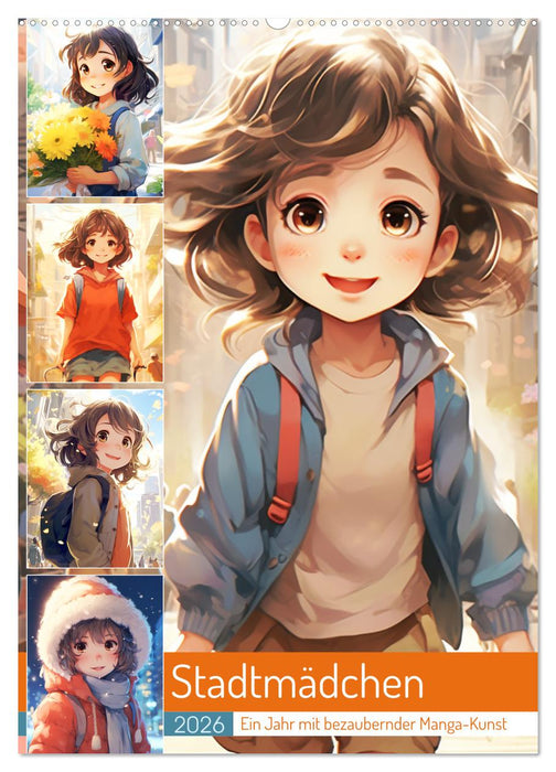 Stadtmädchen. Ein Jahr mit bezaubernder Manga-Kunst (CALVENDO Wandkalender 2026)