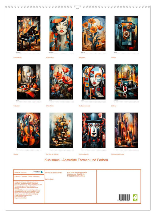 Kubismus - Abstrakte Formen und Farben (CALVENDO Wandkalender 2026)