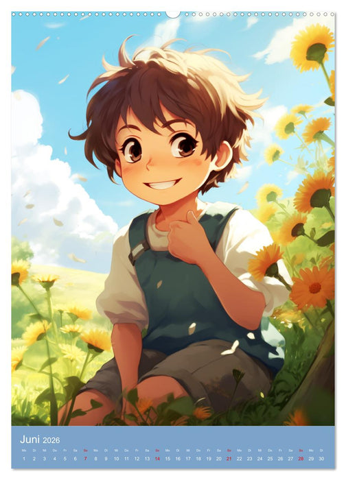 Manga-Boys. Die Abenteuer liebenswerter Jungs (CALVENDO Premium Wandkalender 2026)