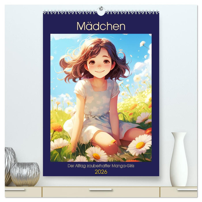 Mädchen. Der Alltag zauberhafter Manga-Girls (CALVENDO Premium Wandkalender 2026)