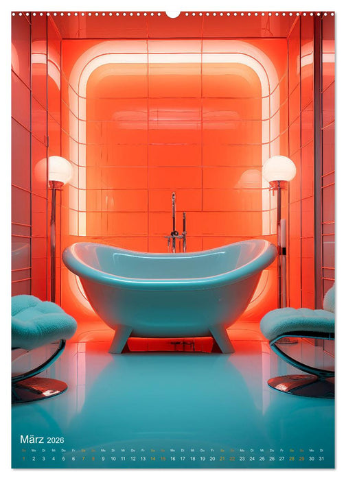 Badewannen Wohlfühloasen (CALVENDO Wandkalender 2026)