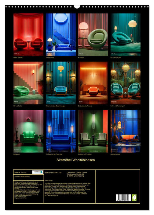 Sitzmöbel Wohlfühloasen (CALVENDO Wandkalender 2026)