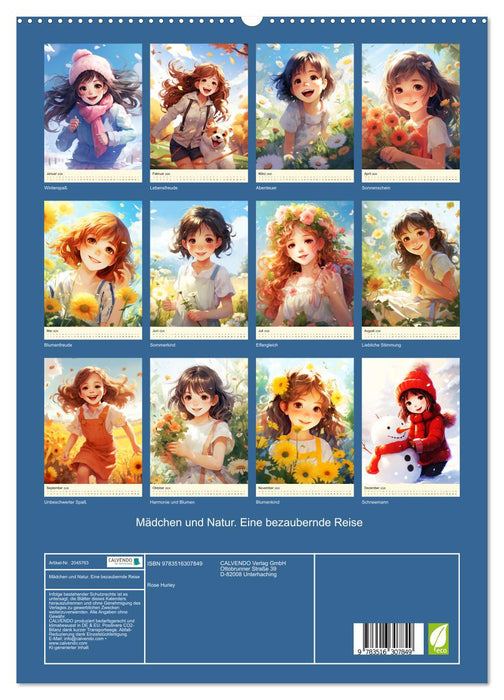 Mädchen und Natur. Eine bezaubernde Reise (CALVENDO Premium Wandkalender 2026)