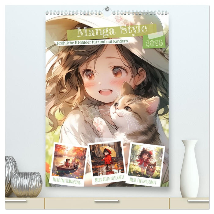Manga Style Kinder (CALVENDO Premium Wandkalender 2026)