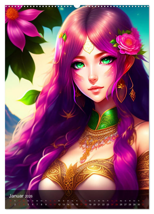 Bilder im Mangastil (CALVENDO Wandkalender 2026)