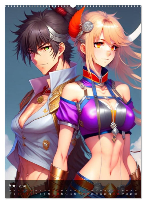 Bilder im Mangastil (CALVENDO Wandkalender 2026)